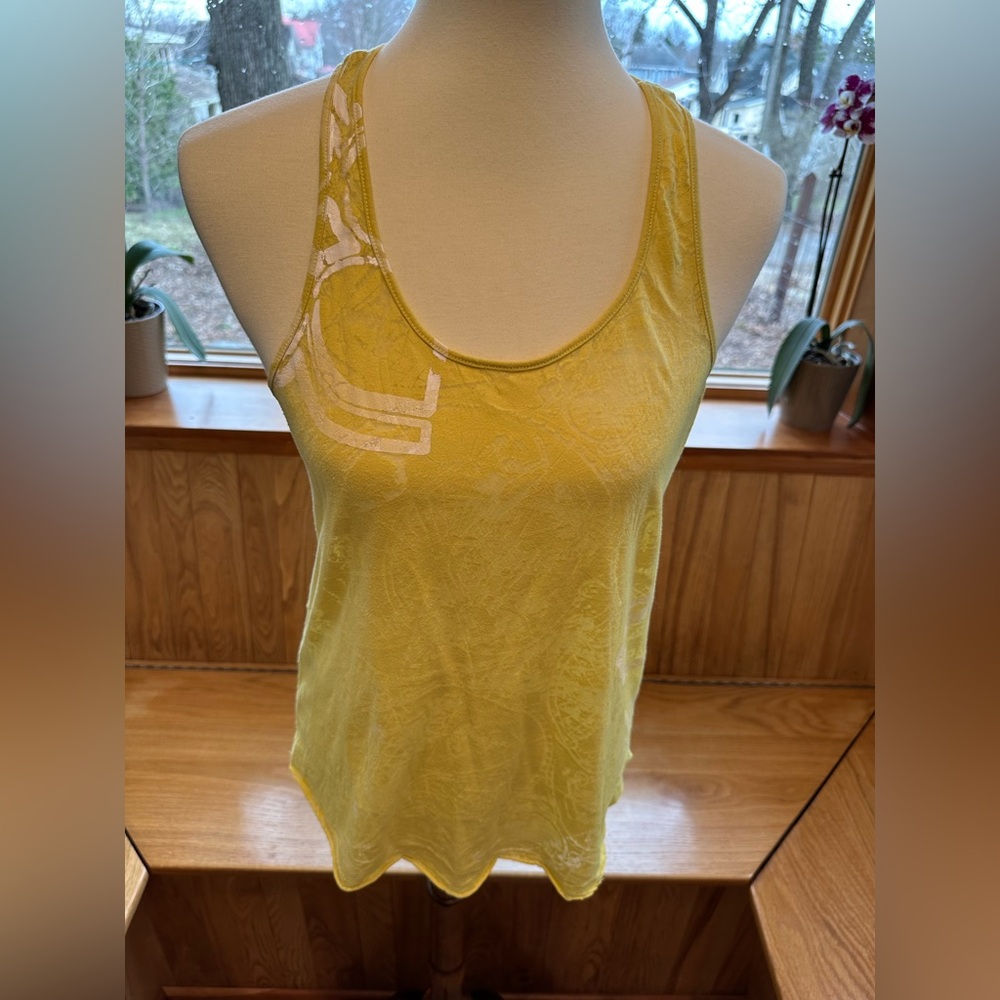 BCBGMaxAzria Yellow Racerback Tank S - Picture 2 of 6